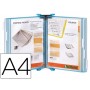 PORTACATALOGO DE PARED POLIPROPILENO TARIFOLD CON 10 FUNDAS DIN A4 COLOR AZUL
