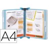 PORTACATALOGO DE PARED POLIPROPILENO TARIFOLD CON 10 FUNDAS DIN A4 COLOR AZUL