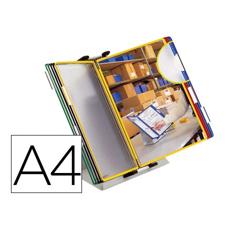 PORTACATALOGO SOBREMESA PVC TARIFOLD CON 10 FUNDAS DIN-A4 COLORES SURTIDOS