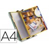 PORTACATALOGO SOBREMESA PVC TARIFOLD CON 10 FUNDAS DIN-A4 COLORES SURTIDOS