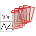 FUNDA PARA PORTACATALOGO TARIFOLD DIN A4 COLOR ROJO PACK DE 10 UNIDADES