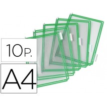 FUNDA PARA PORTACATALOGO TARIFOLD DIN A4 COLOR VERDE PACK DE 10 UNIDADES