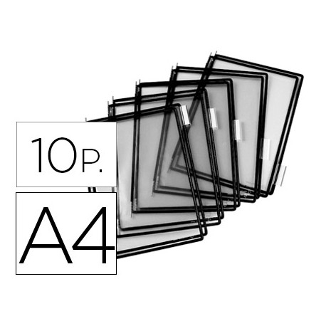 FUNDA PARA PORTACATALOGO TARIFOLD DIN A4 COLOR NEGRO PACK DE 10 UNIDADES