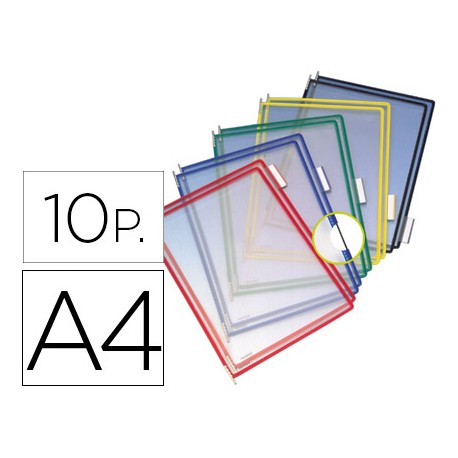 FUNDA PARA PORTACATALOGO TARIFOLD DIN A4 COLORES SURTIDOS PACK DE 10 UNIDADES