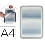 MARCO PORTA ANUNCIOS TARIFOLD MAGNETO DIN A4 DORSO ADHESIVO REMOVIBLE COLOR GRIS PACK DE 2 UNIDADES