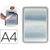 MARCO PORTA ANUNCIOS TARIFOLD MAGNETO DIN A4 DORSO ADHESIVO REMOVIBLE COLOR GRIS PACK DE 2 UNIDADES