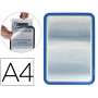 MARCO PORTA ANUNCIOS TARIFOLD MAGNETO DIN A4 DORSO ADHESIVO REMOVIBLE COLOR AZUL PACK DE 2 UNIDADES
