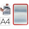 MARCO PORTA ANUNCIOS TARIFOLD MAGNETO DIN A4 DORSO ADHESIVO REMOVIBLE COLOR ROJO PACK DE 2 UNIDADES