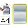 MARCO PORTA ANUNCIOS TARIFOLD MAGNETO DIN A4 DORSO ADHESIVO REMOVIBLE COLOR AMARILLO PACK DE 2 UNIDA