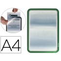 MARCO PORTA ANUNCIOS GTARIFOLD MAGNETO DIN A4 DORSO ADHESIVO REMOVIBLE COLOR VERDE PACK DE 2 UNIDADE