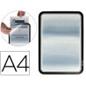 MARCO PORTA ANUNCIOS TARIFOLD MAGNETO DIN A4 DORSO ADHESIVO REMOVIBLE COLOR NEGRO PACK DE 2 UNIDADES
