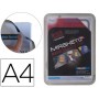 MARCO PORTA ANUNCIOS TARIFOLD MAGNETO DIN A4 CON 4 BANDAS MAGNETICAS EN EL DORSO COLOR PLATA PACK DE