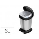 PAPELERA PLASTICO OFFISYS CON PEDAL CUBETA INTERIOR EXTRAIBLE 234X219X295 MM CAPACIDAD 6 LITROS