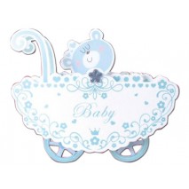 TARJETA POSTAL ARGUVAL CARRITO BEBE 3D MODELOS SURTIDOS