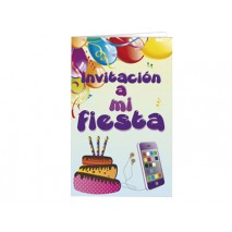 TARJETA DE INVITACION ARGUVAL FIESTA JUVENIL A BLISTER 8 UNIDADES SURTIDAS