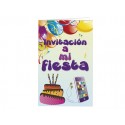 TARJETA DE INVITACION ARGUVAL FIESTA JUVENIL A BLISTER 8 UNIDADES SURTIDAS