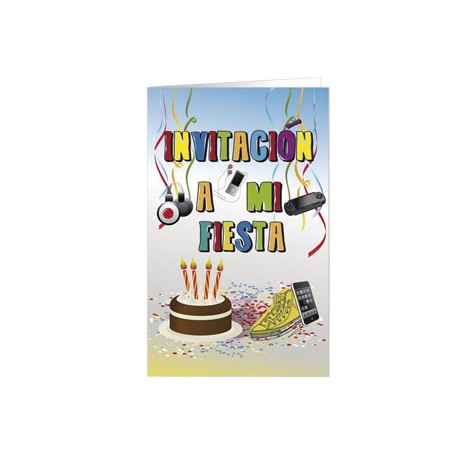 TARJETA DE INVITACION ARGUVAL FIESTA JUVENIL B BLISTER 8 UNIDADES SURTIDAS