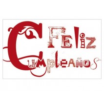 ETIQUETA ARGUVAL FELIZ CUMPLEA½O MODELO 59 ROLLO DE 250 UNIDADES