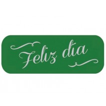 ETIQUETA ARGUVAL FELIZ DIAS MODELO VERDE ROLLON DE 250 UNIDADES