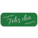 ETIQUETA ARGUVAL FELIZ DIAS MODELO VERDE ROLLON DE 250 UNIDADES