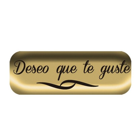 ETIQUETA ARGUVAL DESEO QUE TE GUSTE MODELO ORO ROLLO DE 250 UNIDADES