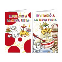 TARJETA DE INVITACION ARGUVAL FANTASIA KITTY BLISTER 8 UNIDADES SURTIDAS CATALAN