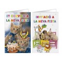 TARJETA DE INVITACION ARGUVAL FANTASIA MASCOTAS BLISTER 8 UNIDADES SURTIDAS CATALAN