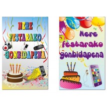 TARJETA DE INVITACION ARGUVAL FIESTA JUVENIL BLISTE DE 6 UNIDADES EUSKERA