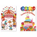 TARJETA DE INVITACION ARGUVAL FIESTA INFANTIL BLISTE DE 6 UNIDADES EUSKERA