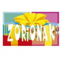 ETIQUETA ARGUVAL ZORIONAK MODELO 65 ROLLO DE 250 UNIDADES EUSKERA