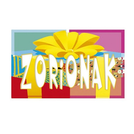 ETIQUETA ARGUVAL ZORIONAK MODELO 65 ROLLO DE 250 UNIDADES EUSKERA