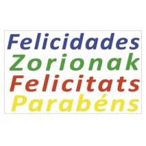 ETIQUETA ARGUVAL FELICIDADES MODELO 63 ROLLO DE 250 UNIDADES MULTIIDIOMAS