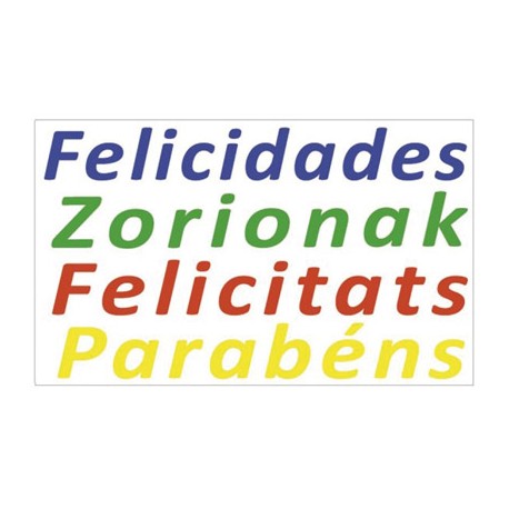 ETIQUETA ARGUVAL FELICIDADES MODELO 63 ROLLO DE 250 UNIDADES MULTIIDIOMAS