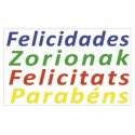 ETIQUETA ARGUVAL FELICIDADES MODELO 63 ROLLO DE 250 UNIDADES MULTIIDIOMAS