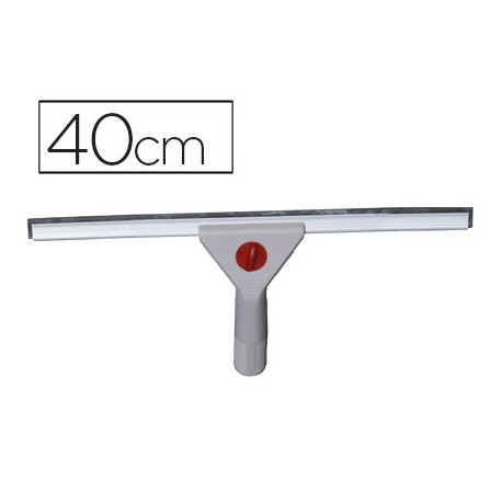 LIMPIAVENTANAS Q-CONNECT INDUSTRIAL MANGO DE ACERO Y HOJA LIMPIADORA DE PLASTICO DE 40 CM DE ANCHO