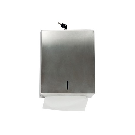 DISPENSADOR Q-CONNECT DE TOALLITAS DE PAPEL ACERO INOXIDABLE 283X100X365 MM