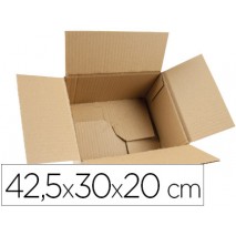 CAJA PARA EMBALAR Q-CONNECT FONDO AUTOMATICO MEDIDAS 425X300X200 MM ESPESOR CARTON 3 MM