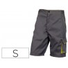 BERMUDA DE TRABAJO DELTAPLUS CINTURA AJUSTABLE 5 BOLSILLOS COLOR GRIS VERDE TALLA S