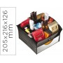BANDEJA ORGANIZADORA CEP CON 9 COMPARTIMENTOS POLIESTIRENO COLOR NEGRO ESPECIAL PARA SNACK 205X216X1