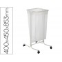 SOPORTE CEP PARA BOLSAS DE BASURA DE 110 LITROS EN PLASTICO Y ACERO CON RUEDAS 400X450X853 MM