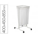 SOPORTE CEP PARA BOLSAS DE BASURA DE 110 LITROS EN PLASTICO Y ACERO CON RUEDAS 400X450X853 MM