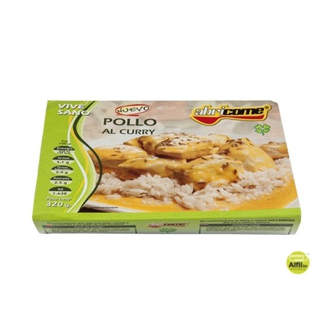 POLLO AL CURRY ABRICOME RACION INDIVIDUAL CALENTAR EN MICROONDAS Y LISTO 320G