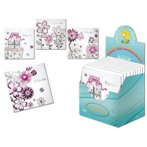 TARJETA POSTAL ARGUVAL ROSA Y PLATA MODELOS SURTIDOS