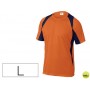 CAMISETA DELTAPLUS POLIESTER MANGA CORTA CUELLO REDONDO TRATAMIENTO SECADO RAPIDO COLOR NARANJA-MARI