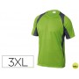 CAMISETA DELTAPLUS POLIESTER MANGA CORTA CUELLO REDONDO TRATAMIENTO SECADO RAPIDO COLOR VERDE-GRIS T