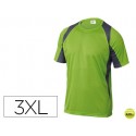 CAMISETA DELTAPLUS POLIESTER MANGA CORTA CUELLO REDONDO TRATAMIENTO SECADO RAPIDO COLOR VERDE-GRIS T