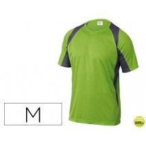 CAMISETA DELTAPLUS POLIESTER MANGA CORTA CUELLO REDONDO TRATAMIENTO SECADO RAPIDO COLOR VERDE-GRIS T