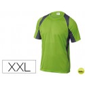 CAMISETA DELTAPLUS POLIESTER MANGA CORTA CUELLO REDONDO TRATAMIENTO SECADO RAPIDO COLOR VERDE-GRIS T