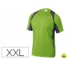 CAMISETA DELTAPLUS POLIESTER MANGA CORTA CUELLO REDONDO TRATAMIENTO SECADO RAPIDO COLOR VERDE-GRIS T