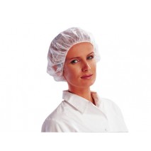 GORRO DELTAPLUS REDONDO POLIPROPILENO COLOR BLANCO TALLA UNICA CAJA DE 100 UNIDADES